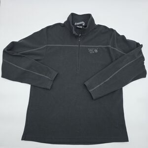 Mountain Hardwear Fleece Pullover Jacket Men’s Large Black 1/4 Zip Long Sleeve